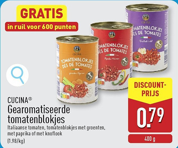 Gearomatiseerde tomatenblokjes