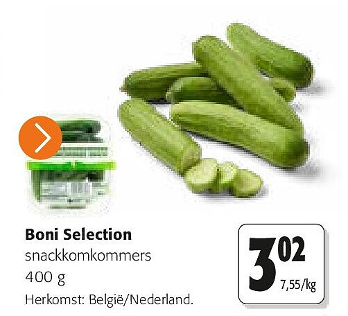 Boni Selection snackkomkommers 400 g