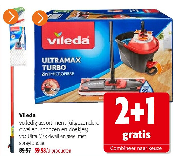 Vileda Ultra Max dweil en steel met