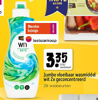 Jumbo vloeibaar wasmiddel wit 2x geconcentreerd