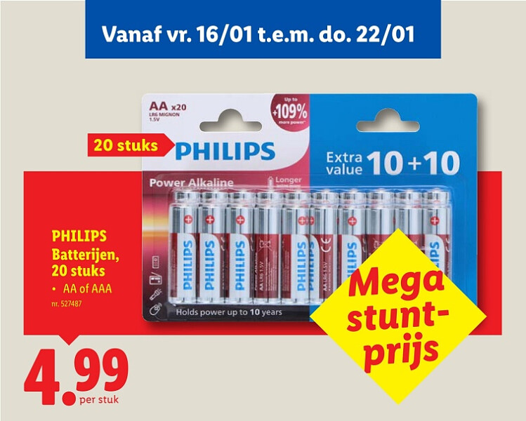 Batterijen, 20 stuks