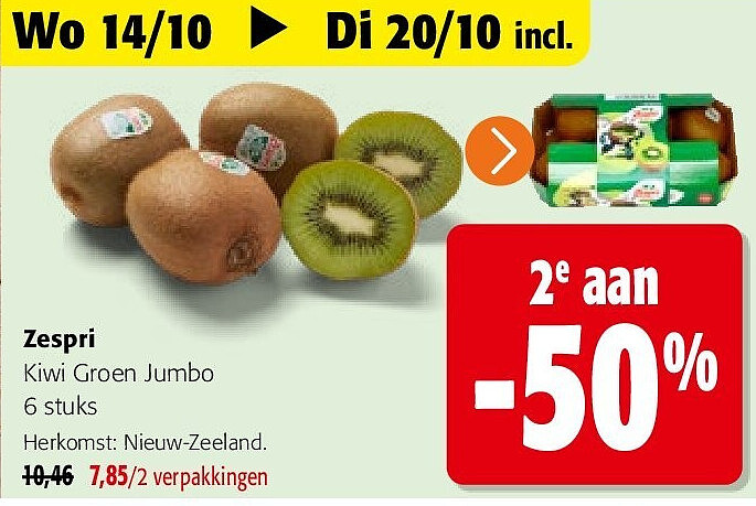 Zespri Kiwi Groen Jumbo 6 stuks