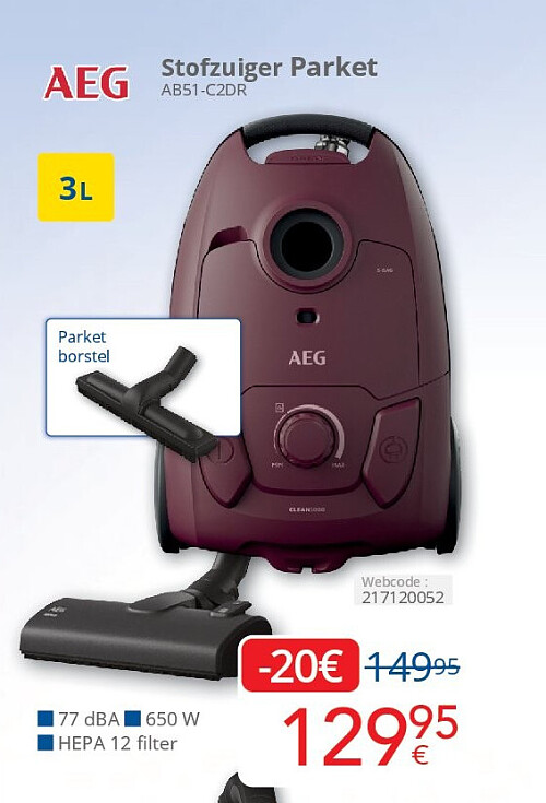 Stofzuiger Parket 3L