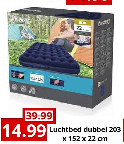 Luchtbed dubbel 203 x 152 x 22 cm