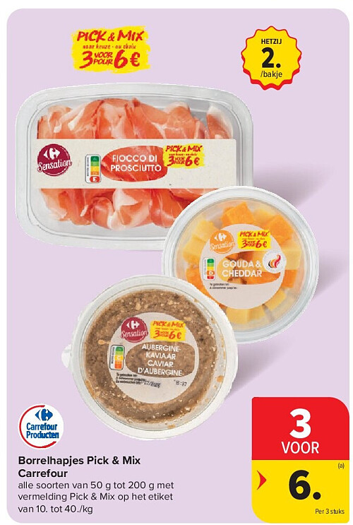 Borrelhapjes Pick & Mix Carrefour