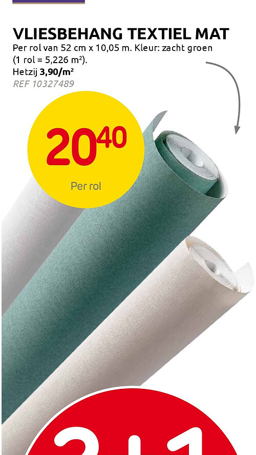Vliesbehang textiel mat