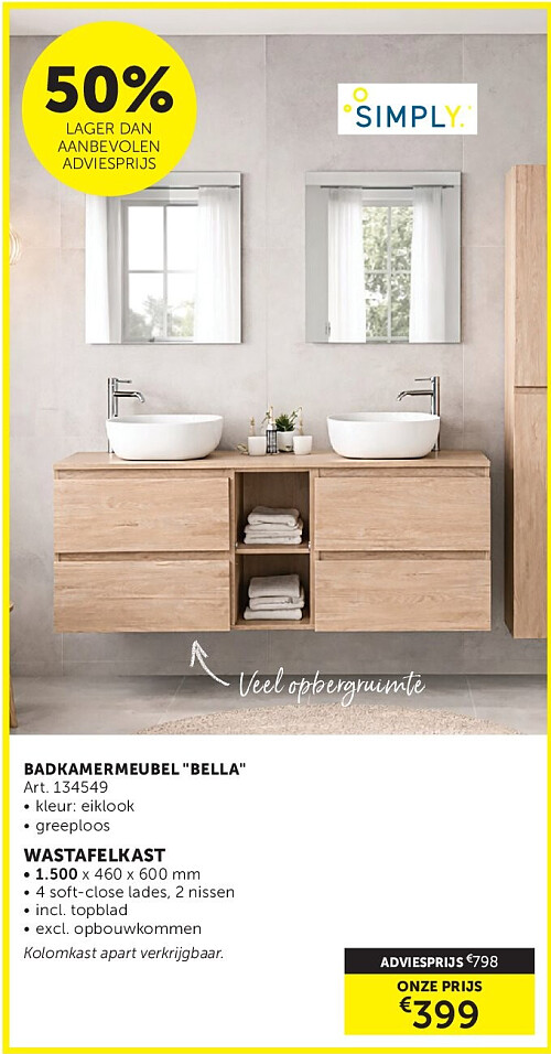BADKAMERMEUBEL "BELLA"