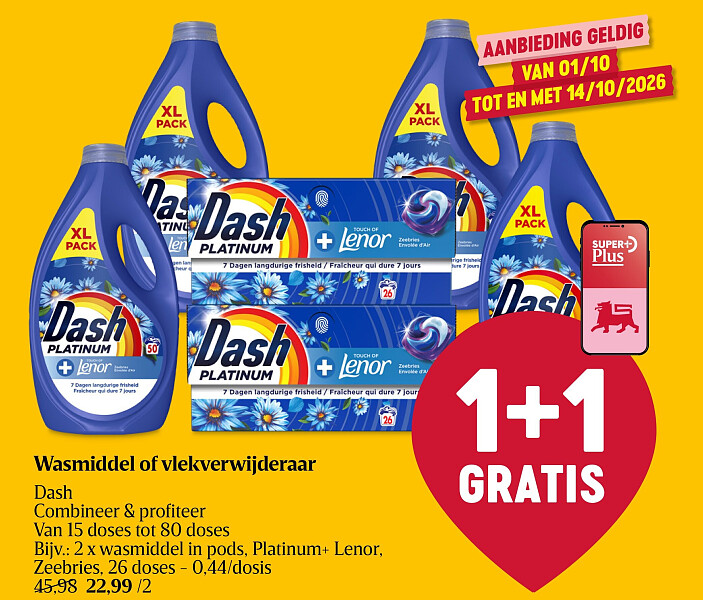 Wasmiddel of vlekverwijderaar