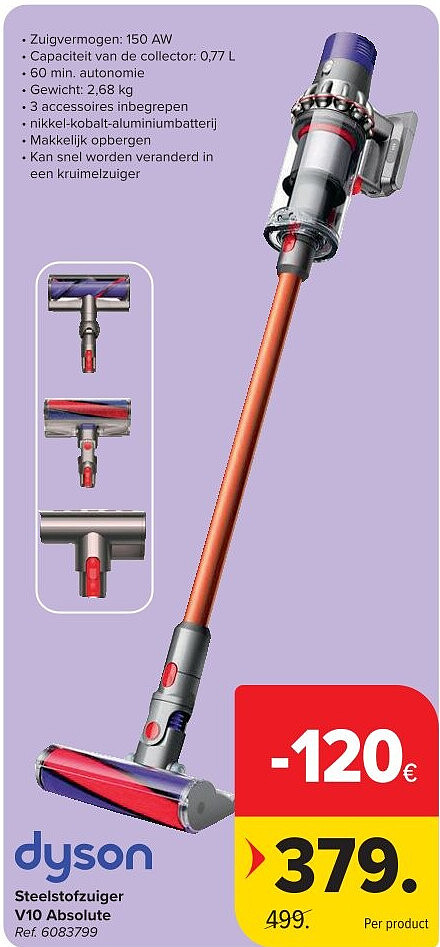 Steelstofzuiger V10 Absolute