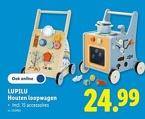 LUPILU Houten loopwagen