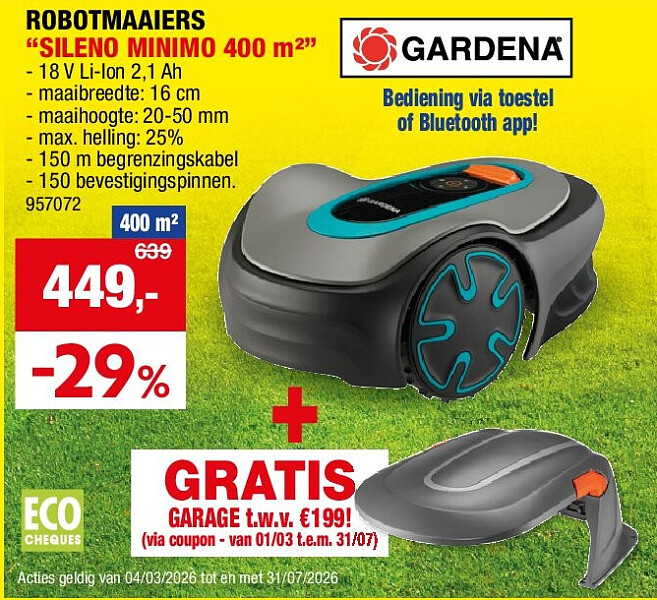 ROBOTMAAIERS “SILENO MINIMO 400 m²”