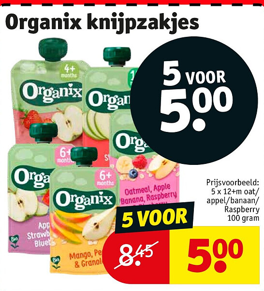 Organix knijpzakjes