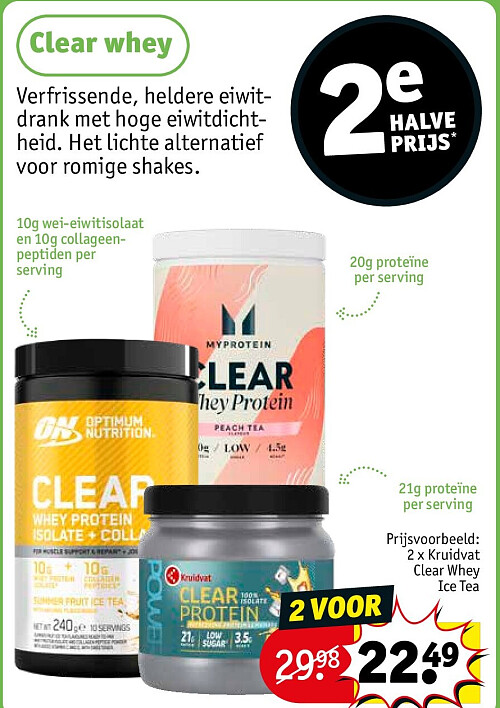 2 x Kruidvat Clear Whey Ice Tea