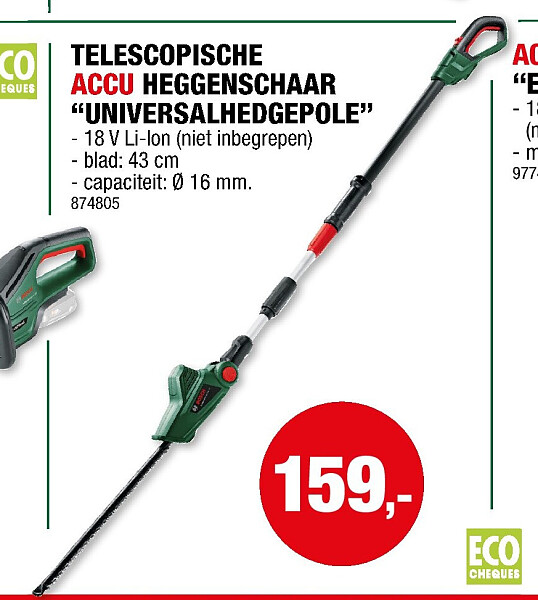 TELESCOPISCHE ACCU HEGGENSCHAAR “UNIVERSALHEDGEPOLE”