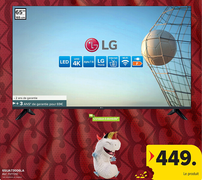 LG 65UA73006LA 65’’ 165 cm