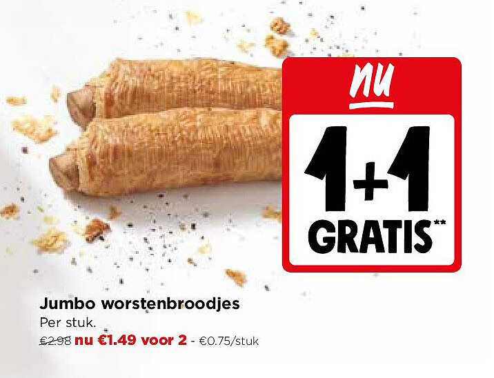 Jumbo worstenbroodjes