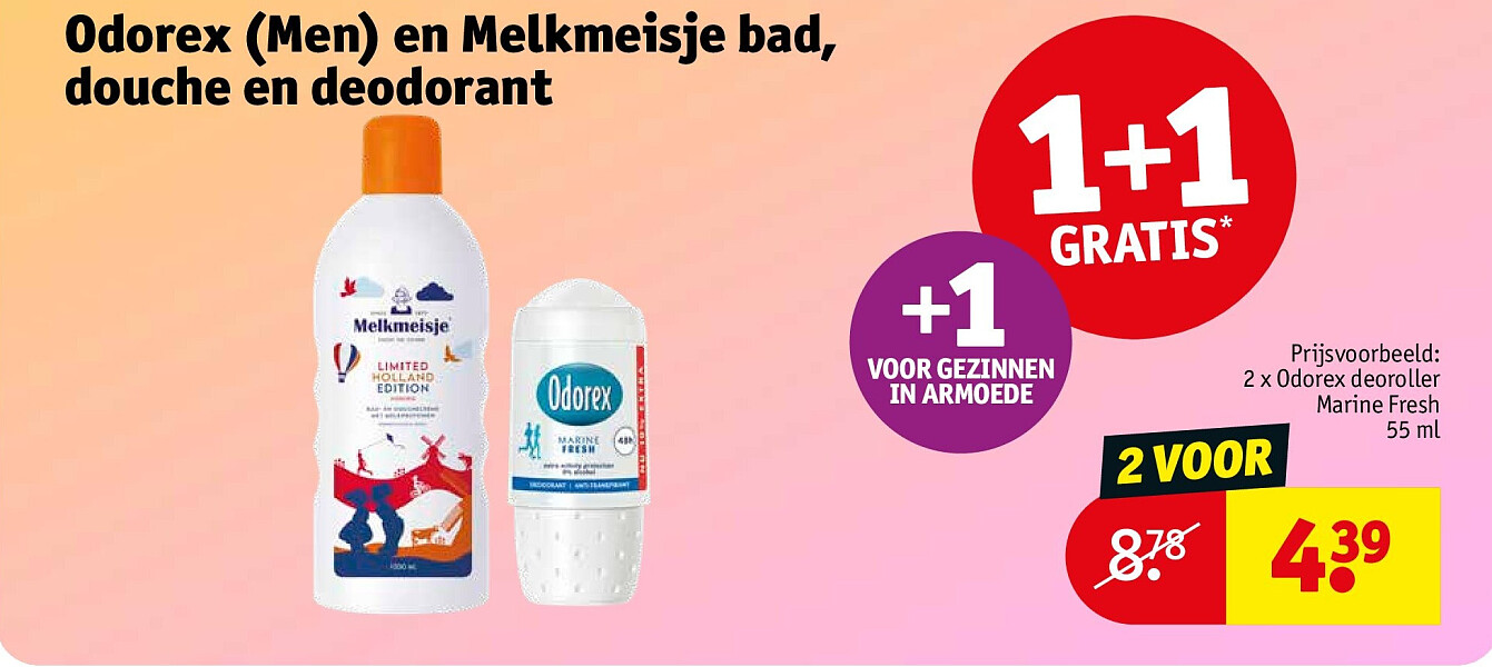 2 x Odorex deoroller Marine Fresh 55 ml