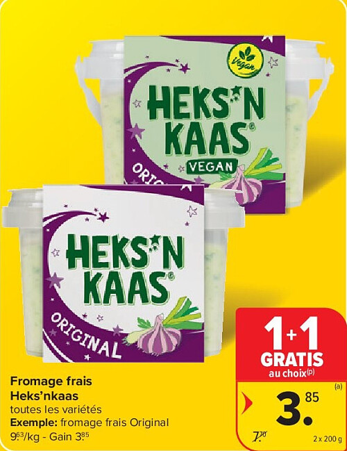Fromage frais Heks’nkaas 2 x 200 g