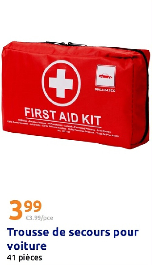 Trousse de secours pour voiture