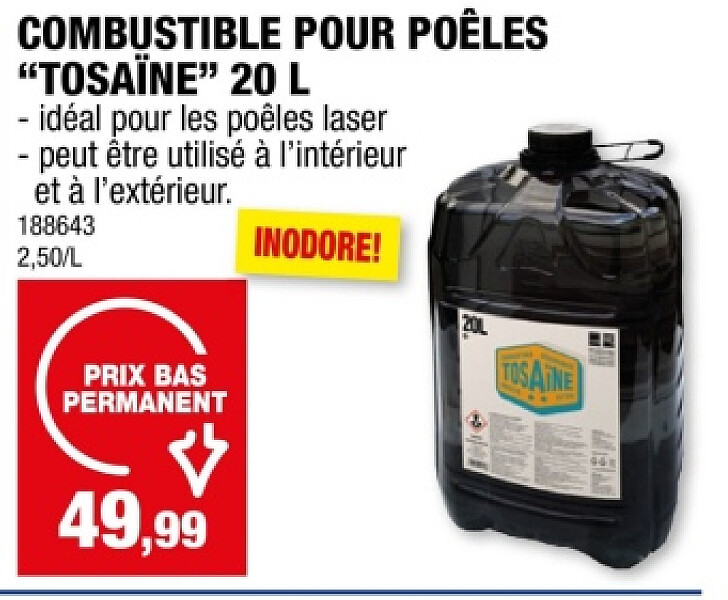 COMBUSTIBLE POUR POÊLES "TOSAÏNE" 20 L