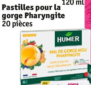 Pastilles pour la gorge Pharyngite 20 pièces