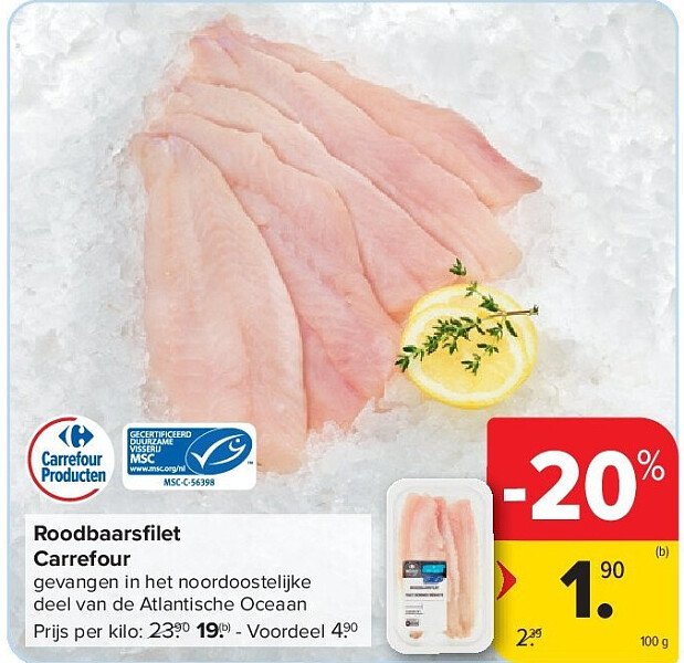 Roodbaarsfi let Carrefour
