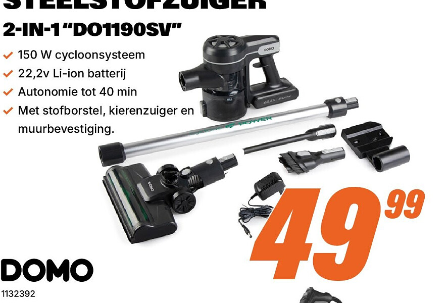 Steelstofzuiger 2-in-1 DO1190SV