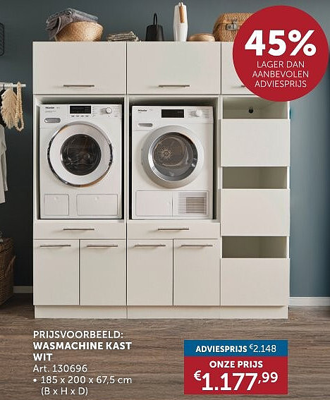 WASMACHINE KAST WIT