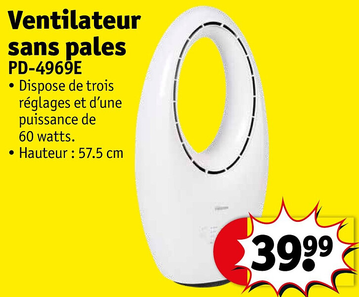 Ventilateur sans pales PD-4969E