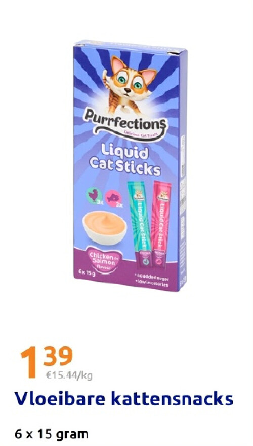 Vloeibare kattensnacks