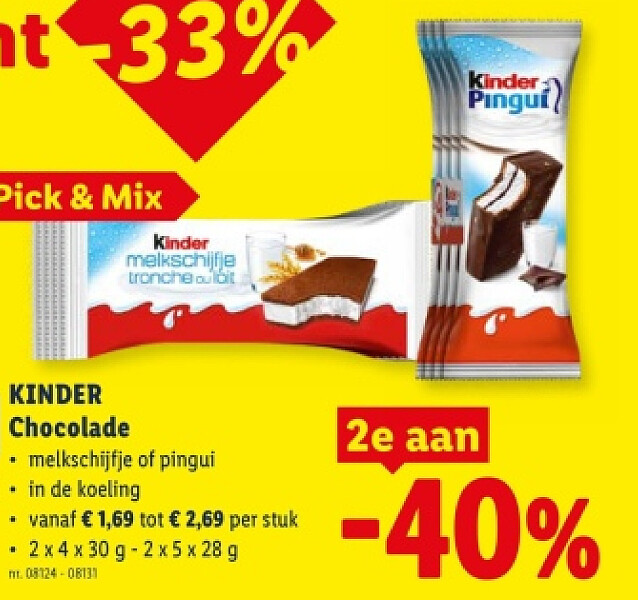 KINDER Chocolade
