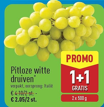 Pitloze witte druiven
