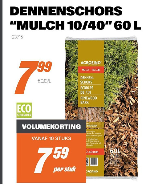DENNENSCHORS “MULCH 10/40” 60 L