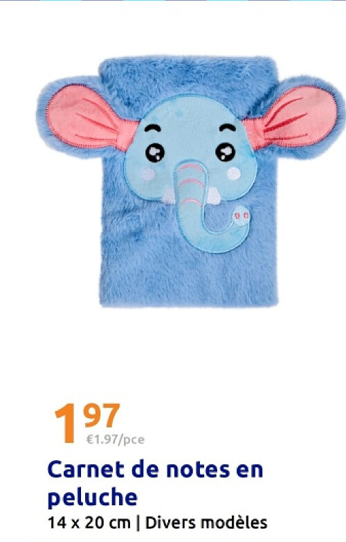 Carnet de notes en peluche