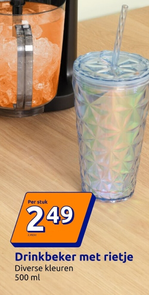 Drinkbeker met rietje