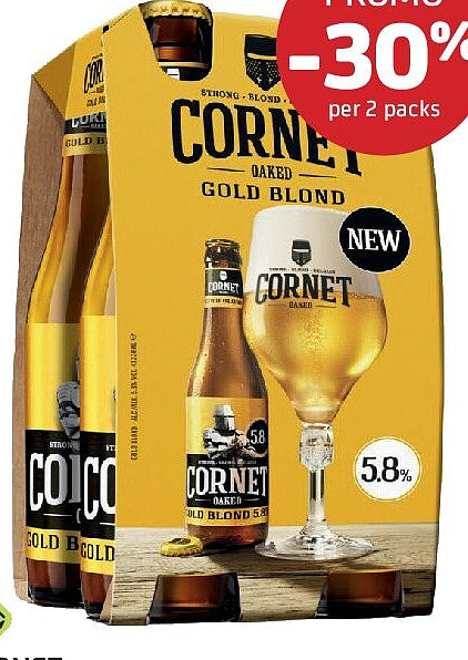 Cornet Oaked Gold Blond 4 x 33 cl
