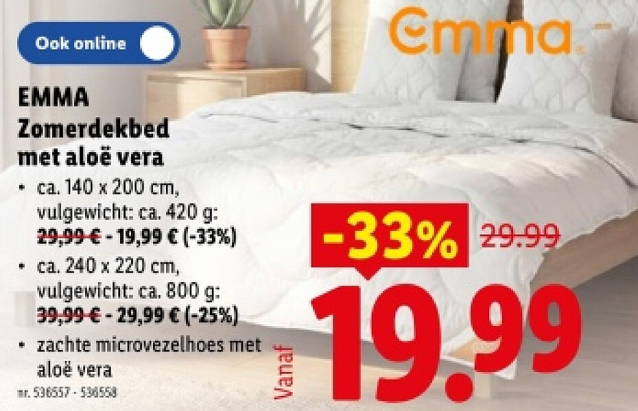 Zomerdekbed met aloë vera