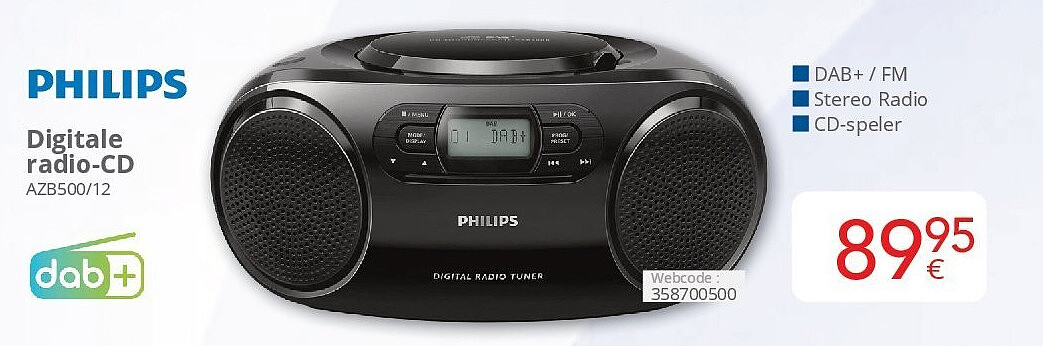 Philips Digitale radio-CD AZB500/12