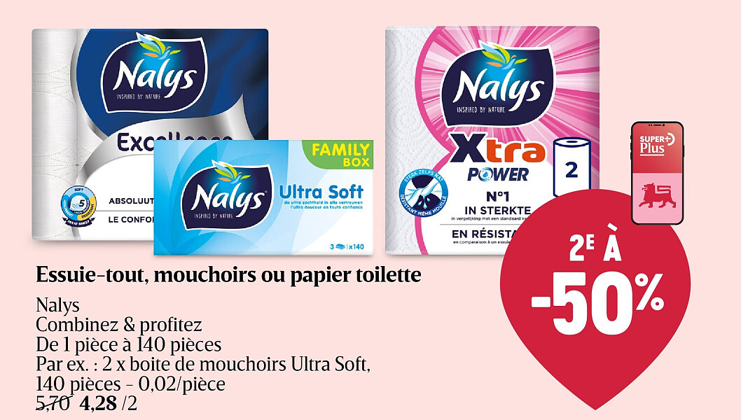 Essuie-tout, mouchoirs ou papier toilette