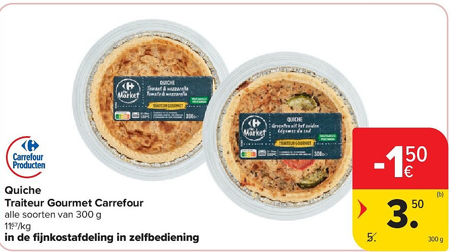 Quiche Traiteur Gourmet Carrefour