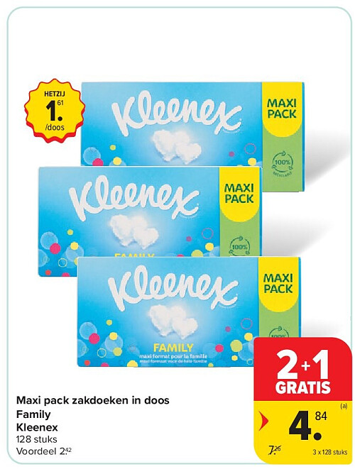 Maxi pack zakdoeken in doos Family Kleenex