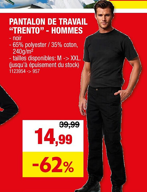 PANTALON DE TRAVAIL “TRENTO” - HOMMES