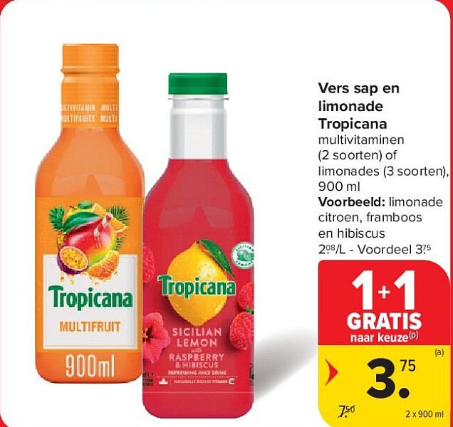 Vers sap en limonade Tropicana