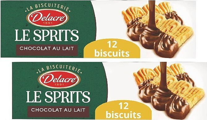 Biscuits Sprits chocolat au lait Delacre