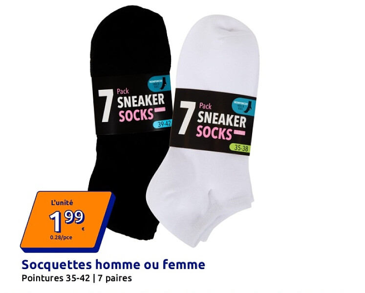 Socquettes homme ou femme