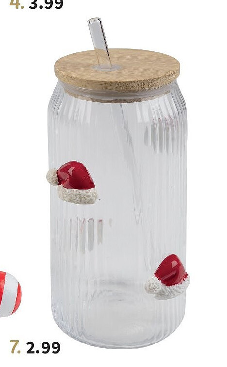 Drinkglas met rietje 600 ml