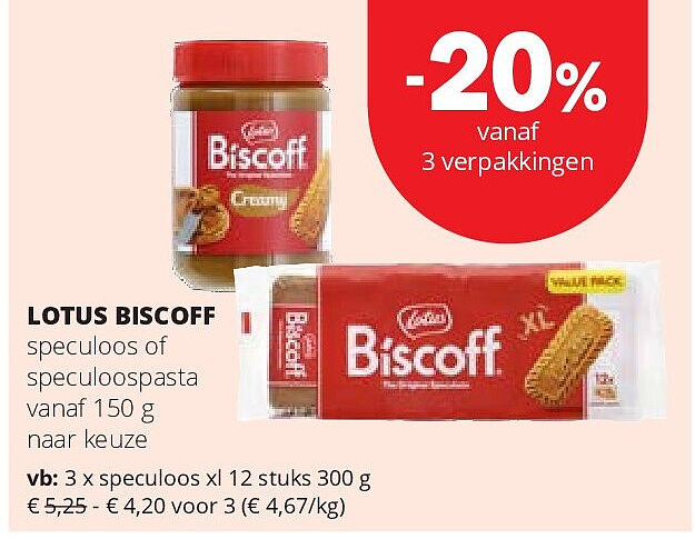 LOTUS BISCOFF speculoos xl 12 stuks 300 g