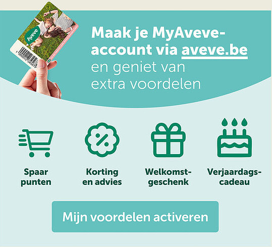 Maak je MyAveve- account via aveve.be