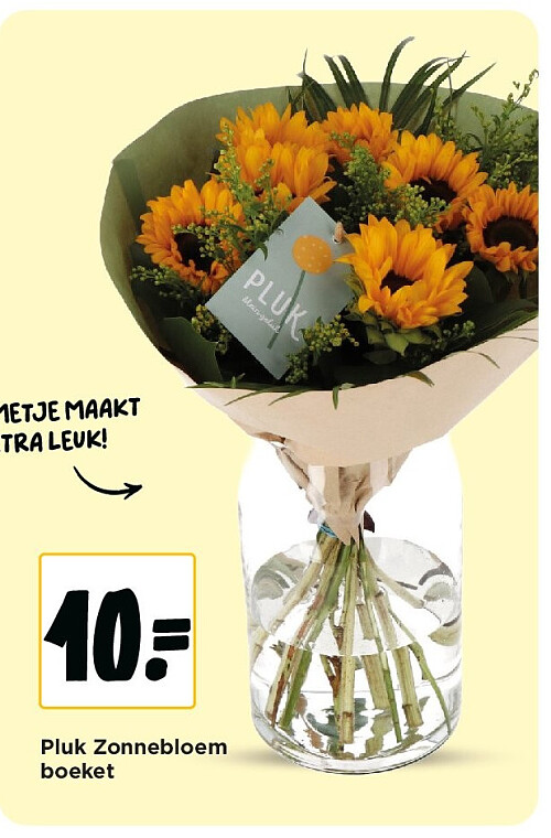 Pluk Zonnebloem boeket