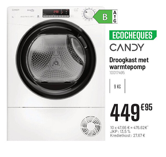 Candy Droogkast met warmtepomp